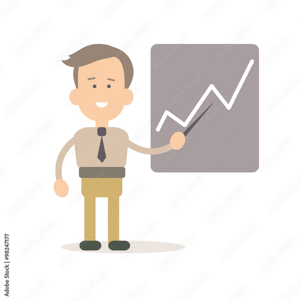 Businessman vector illustration flat style Businessman vector illustration flat style