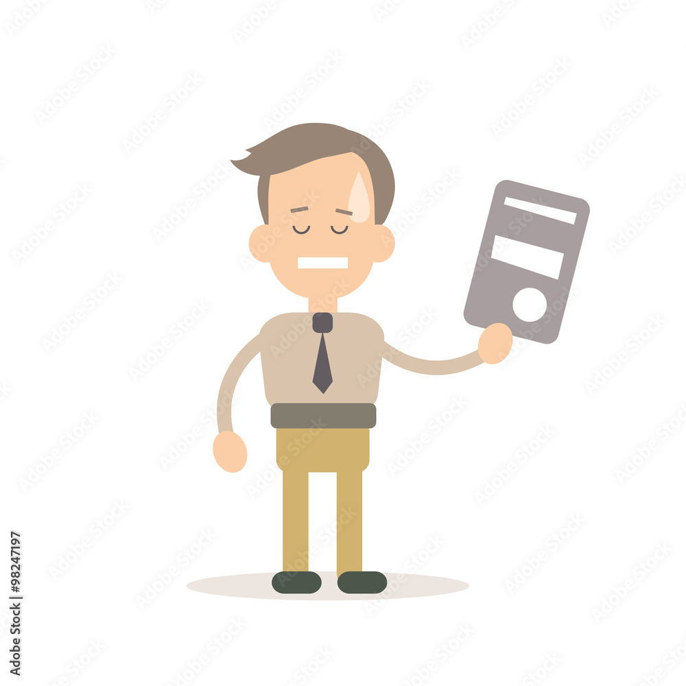 Businessman vector illustration in flat style Businessman vector illustration in flat style