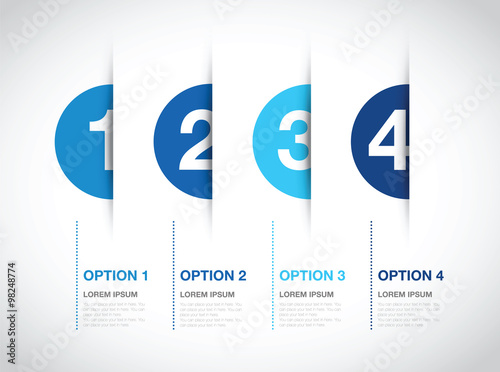 blue numbered option background