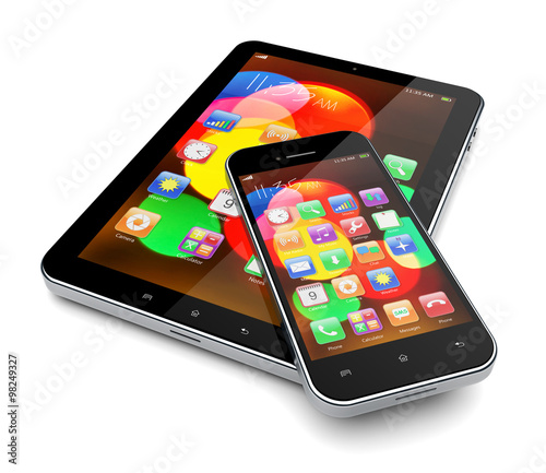 Tablet PC with mobile phone