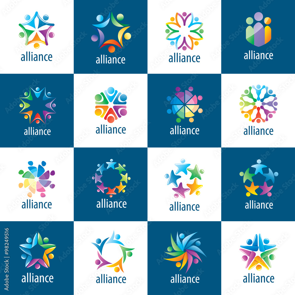 set of logos union people
