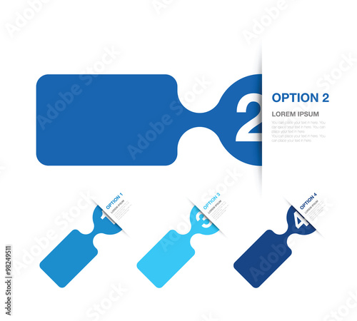 blue numbered option background