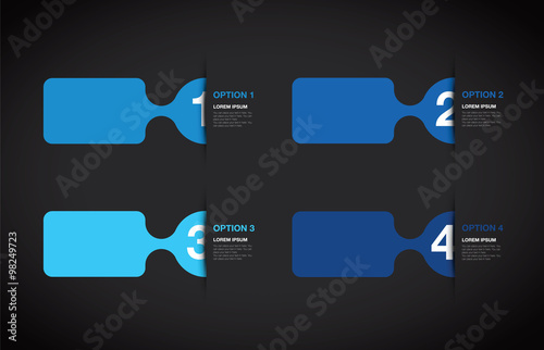 blue numbered option background