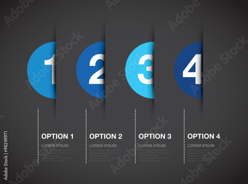 blue numbered option background