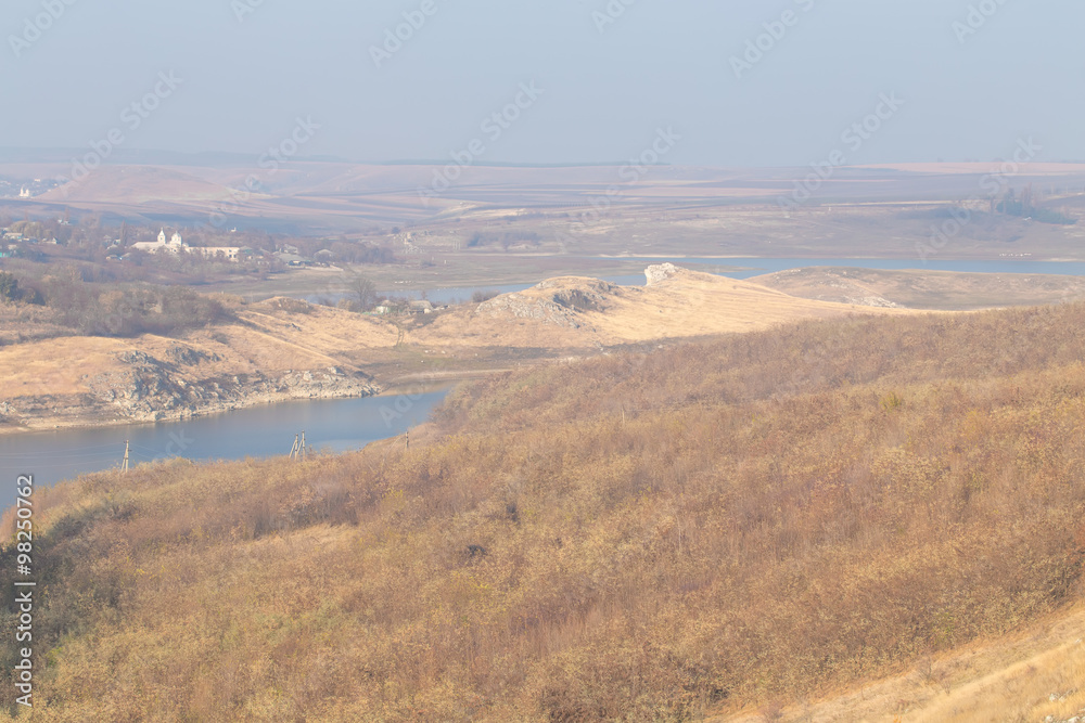 Village on river