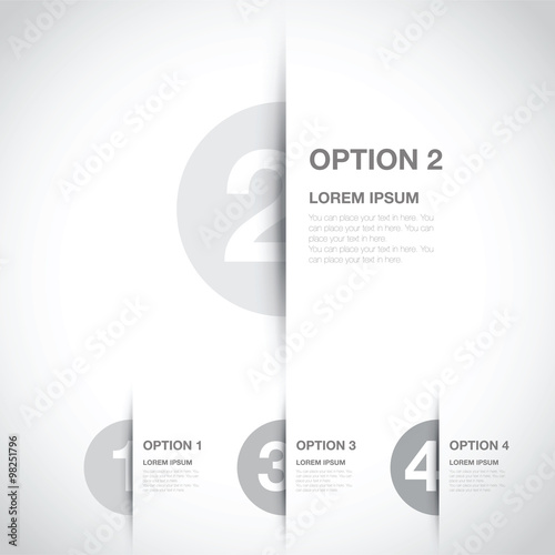 grey numbered option background