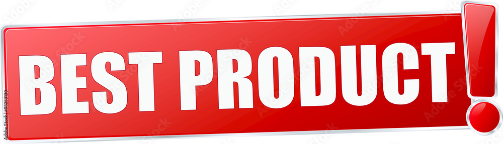 modern red best product vector sign in red with metallic border and a exclamation mark modern red best product vector sign in red with metallic border and a exclamation mark