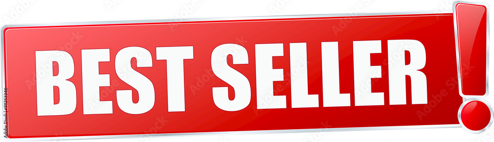 modern red best seller vector sign in red with metallic border and a exclamation mark modern red best seller vector sign in red with metallic border and a exclamation mark