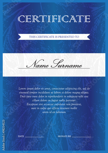 Certificate and diploma template