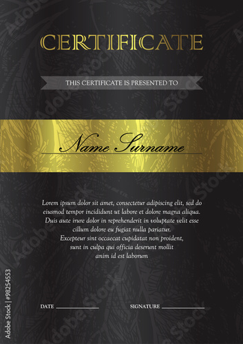 Certificate and diploma template