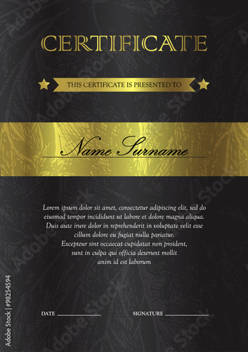 Certificate and diploma template