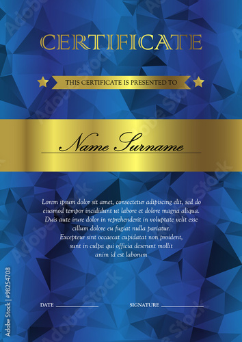 Certificate and diploma template