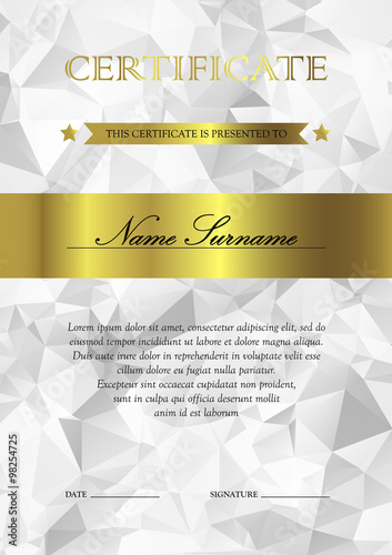 Certificate and diploma template