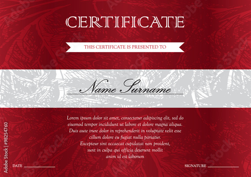 Certificate and diploma template