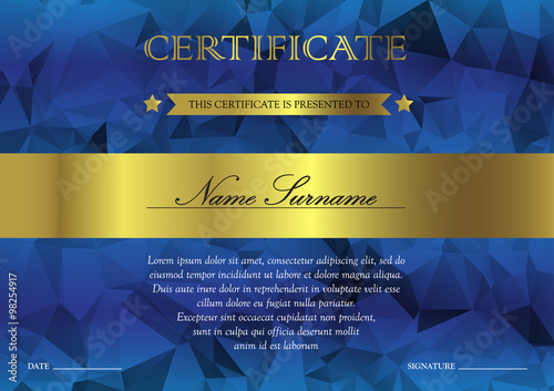Certificate and diploma template