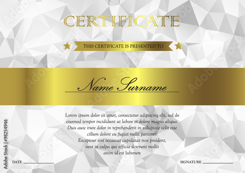 Certificate and diploma template