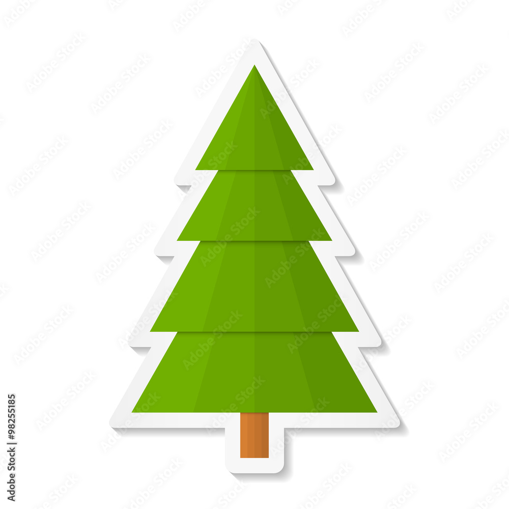 Fototapeta premium Abstract Fir Tree – Sticker Icon
