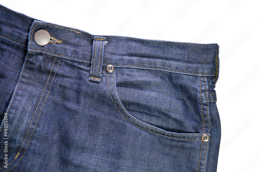 Worn blue denim jeans texture