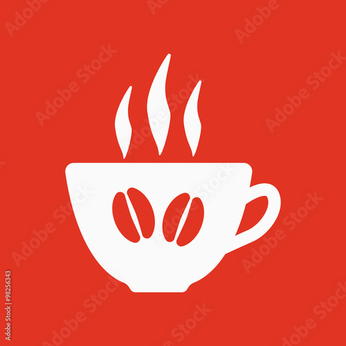 The coffee and cup icon. Coffee And Cup symbol