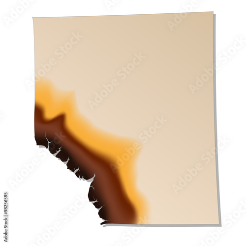 Burned sheet of paper icon