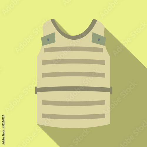 Paintball protective vest flat icon