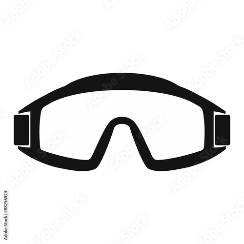 Paintball goggles simple icon