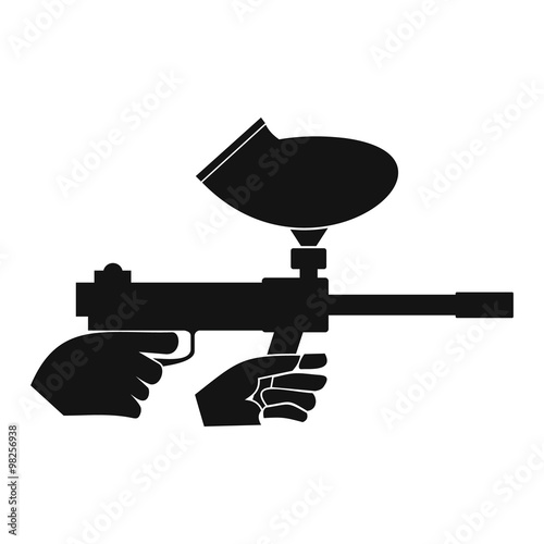 Paintball marker simple icon