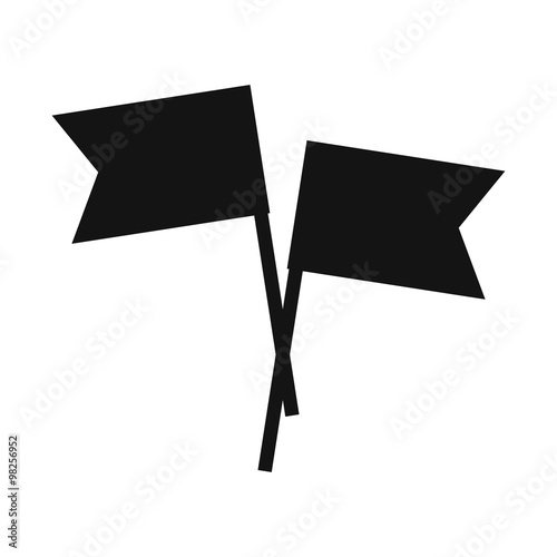 2 small flags simple icon