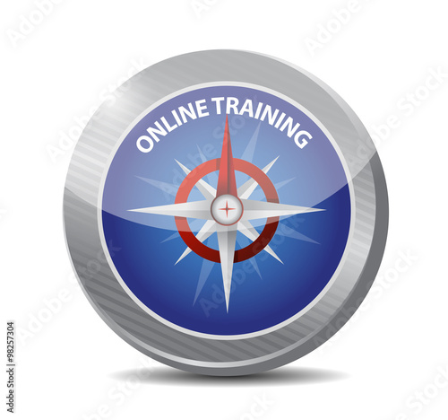 Online Training compass sign concept
