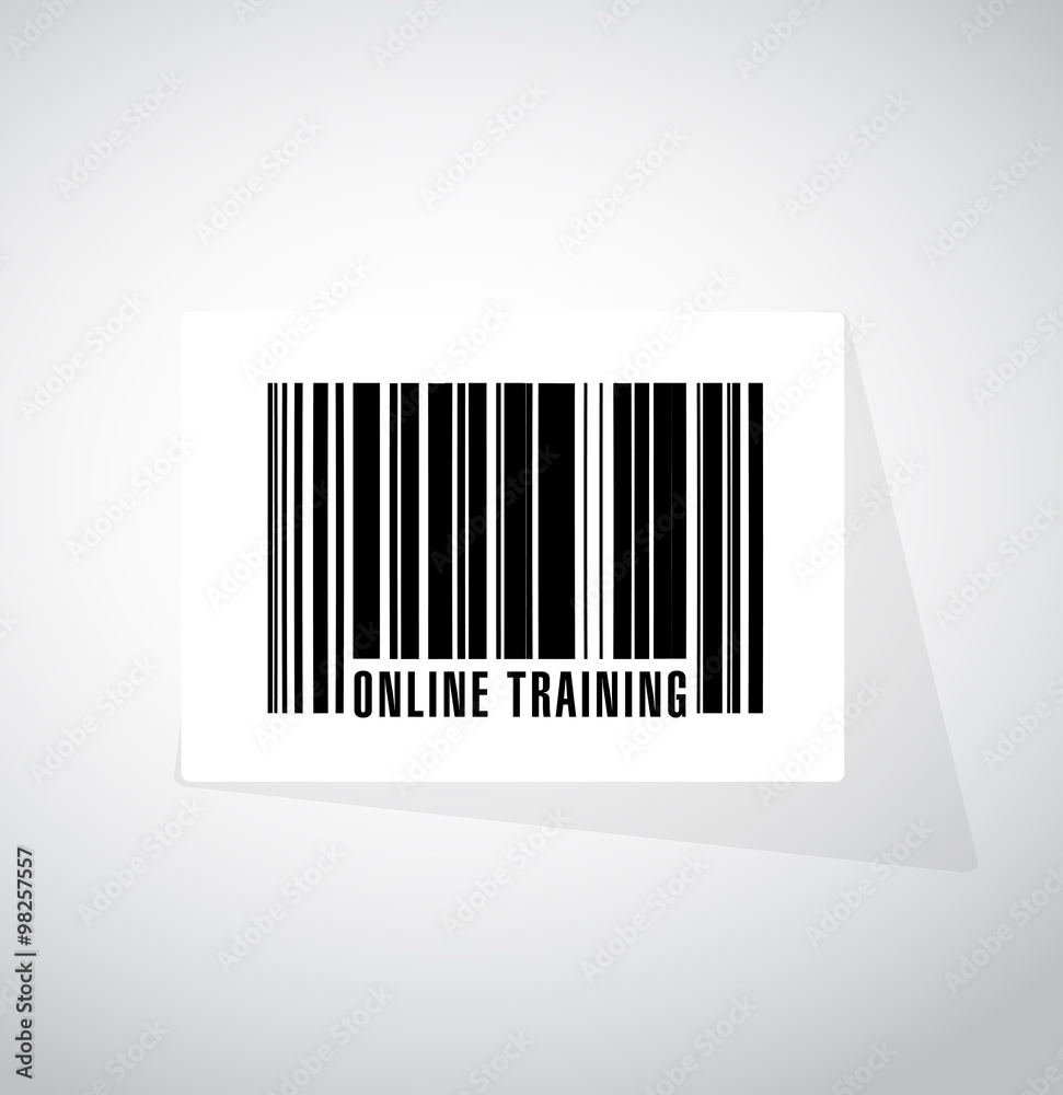 Online Training barcode sign concept Online Training barcode sign concept