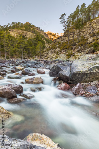Fast flowing Asco river in Corsica © Jon Ingall
