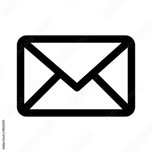 Fotografie, Obraz Message envelope line art icon for apps and websites