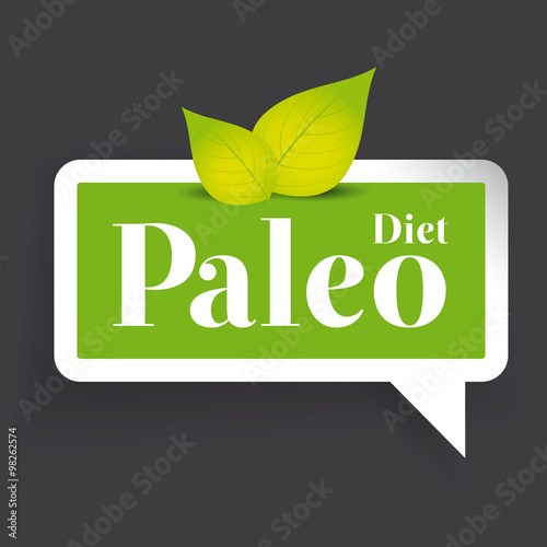 Paleo diet label vector