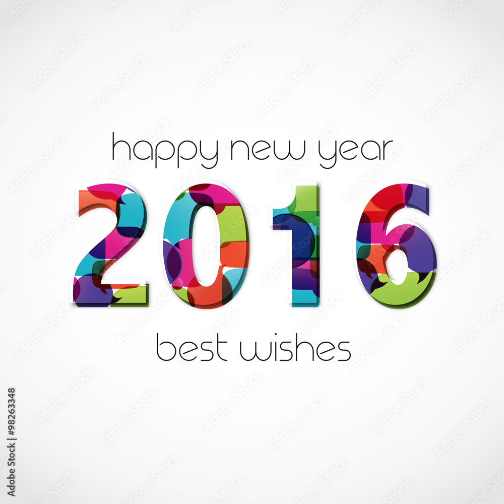 carte de voeux : happy new year 2016 carte de voeux : happy new year 2016