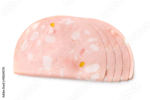 Fototapeta Naklejka Na Ścianę i Meble -  Slices of Sausage Mortadella