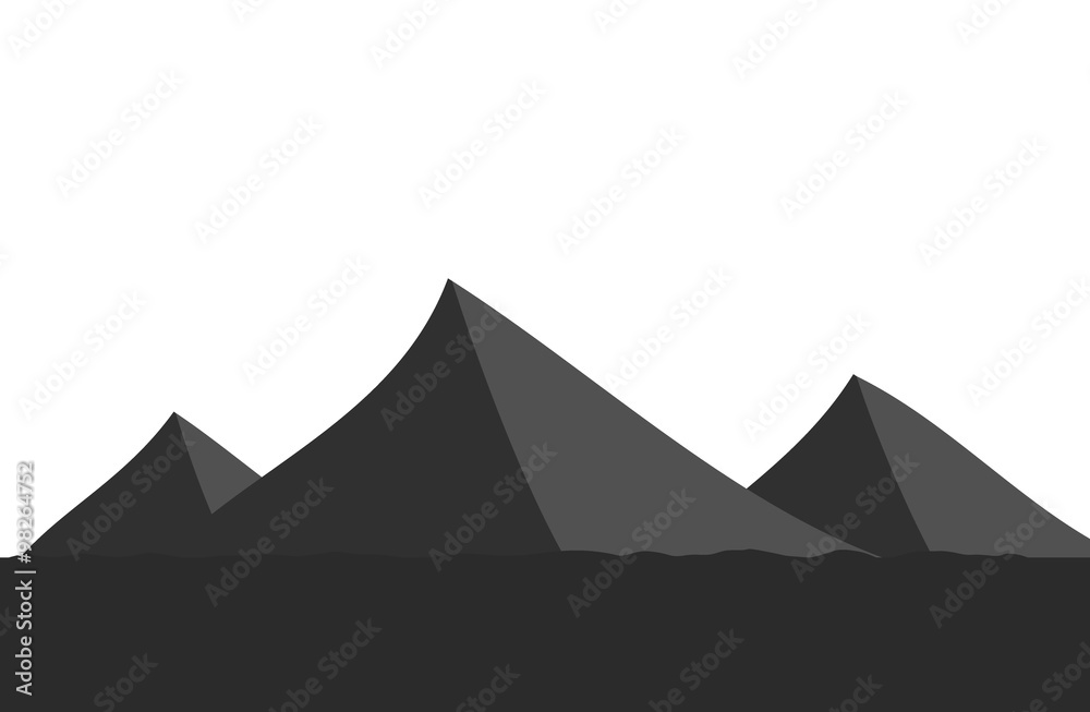 silhouette of the three pyramids silhouette of the three pyramids