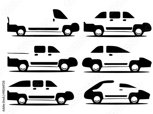  isolated silhouette car