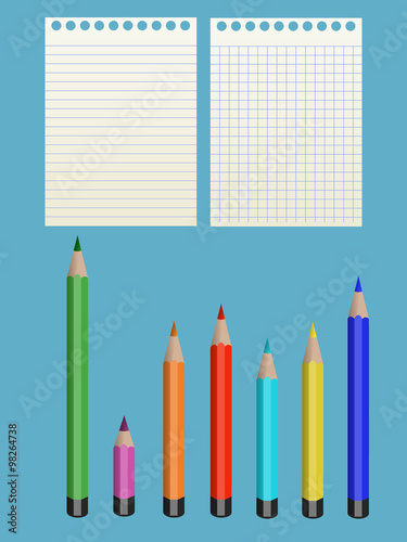 seven pencil and paper