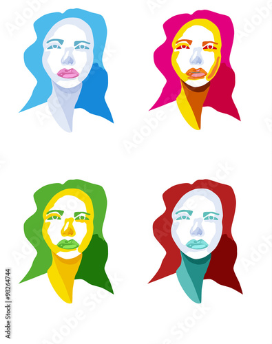 four colored girl
