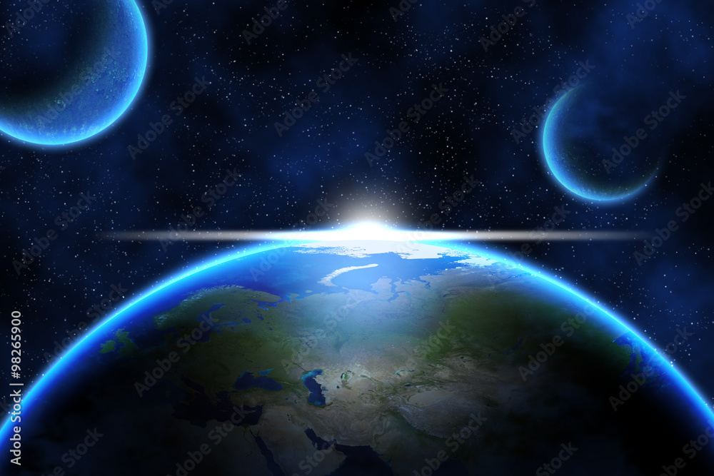 Fototapeta premium Earth from outer space