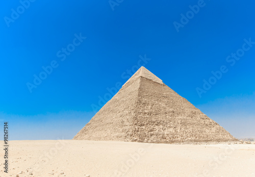 pyramids with a beautiful sky of Giza in Cairo  Egypt.