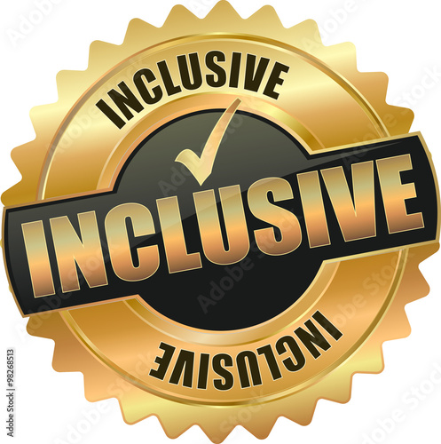 golden shiny vintage inclusive 3D vector icon seal sign button star with checkmark