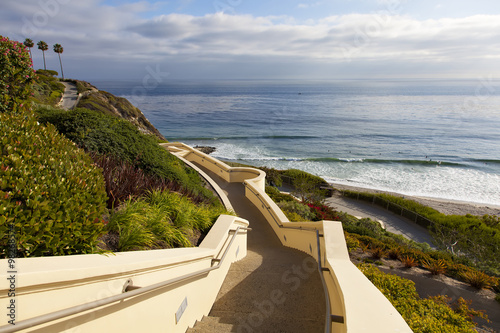 Stairs down to the ocean in Dana Point