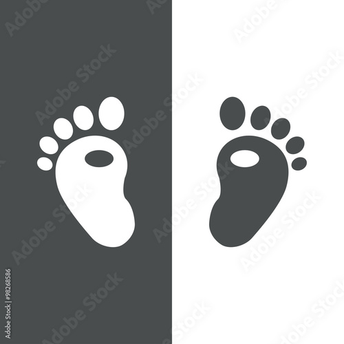 Icono plano huellas bebé #1