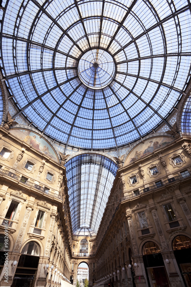 Glass Roof Of  Milan Shopping Center
