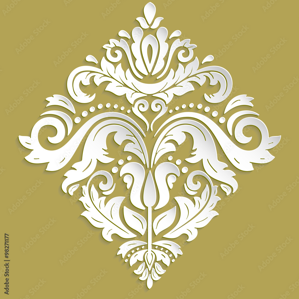 Oriental Vector Pattern With 3D Elements