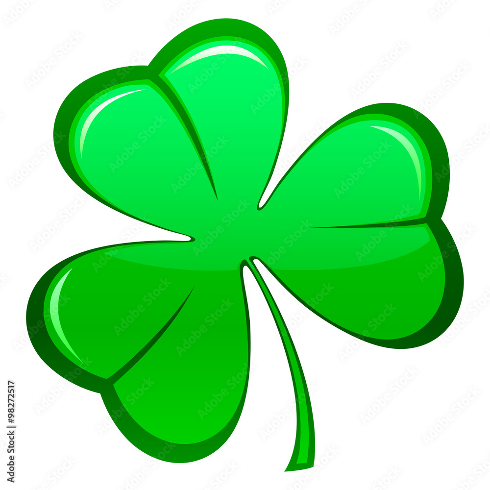 Leaf clover Shamrock. isolated on white background Leaf clover Shamrock. isolated on white background