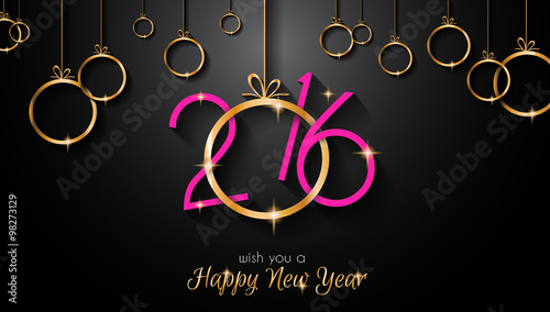 2016 Happy New Year and Merry Christmas Background