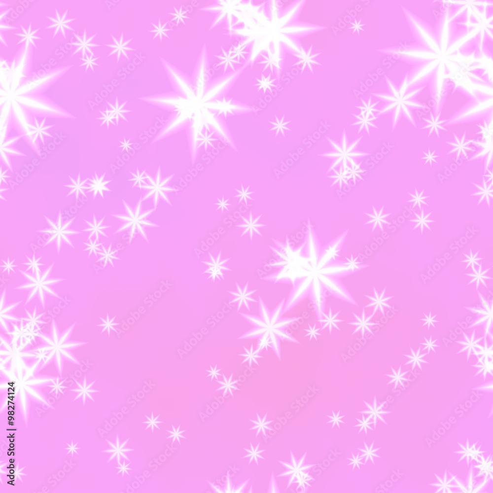 White stars on a pink background, seamless romantic pattern White stars on a pink background, seamless romantic pattern