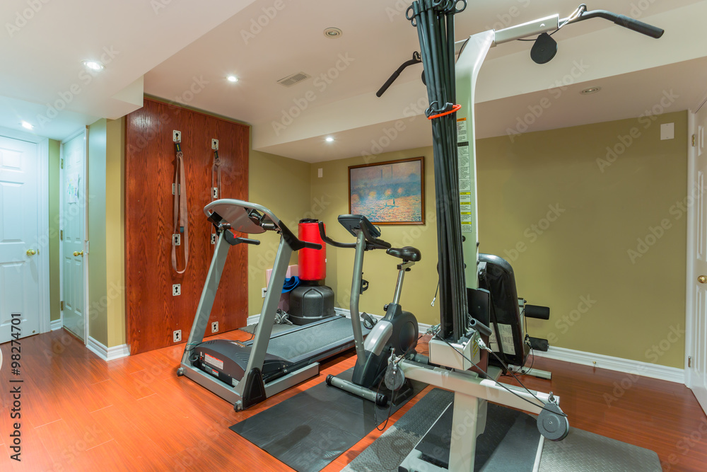 Obraz premium interior of new gym with equipment